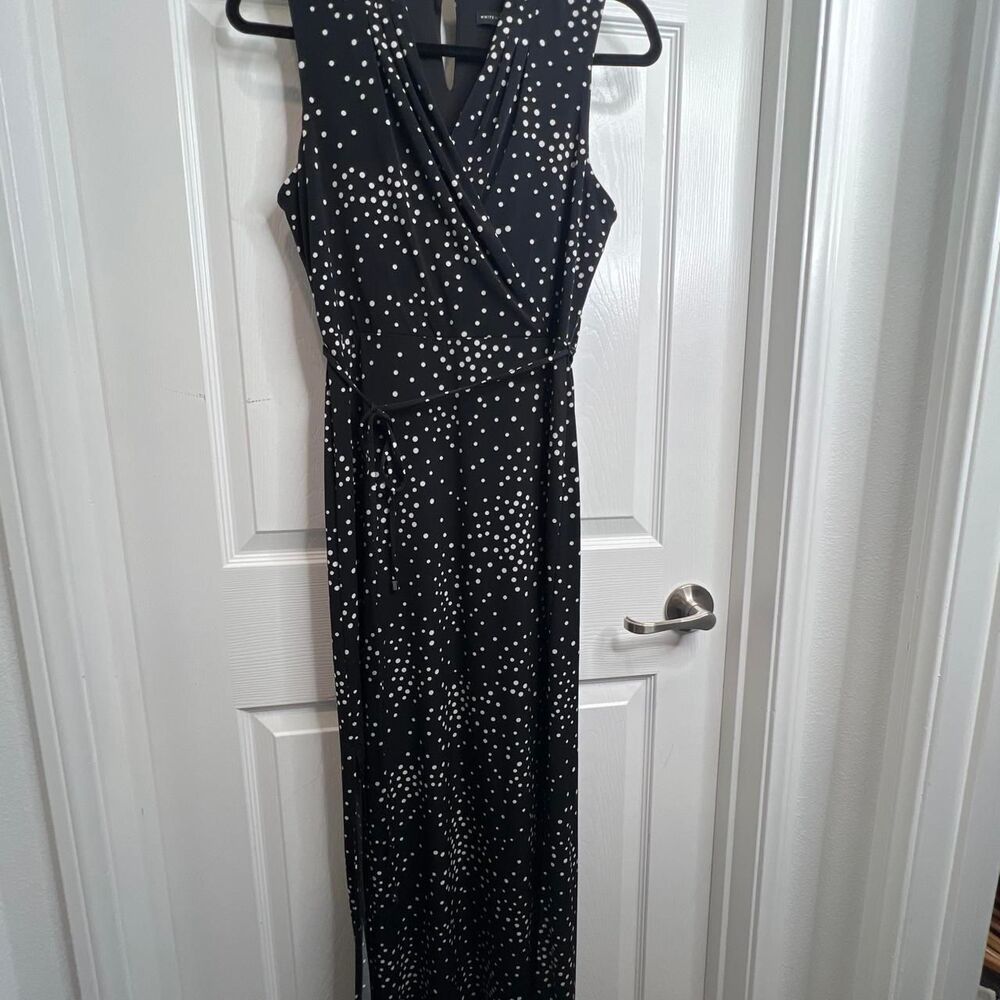 White-house-black-market Women's Black and Navy Dress